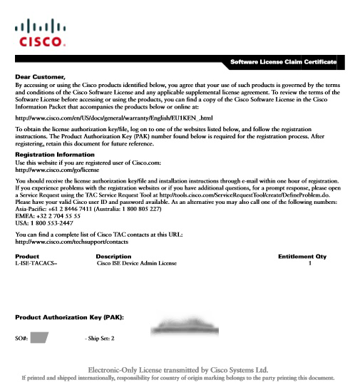 Cisco ISE Licensing