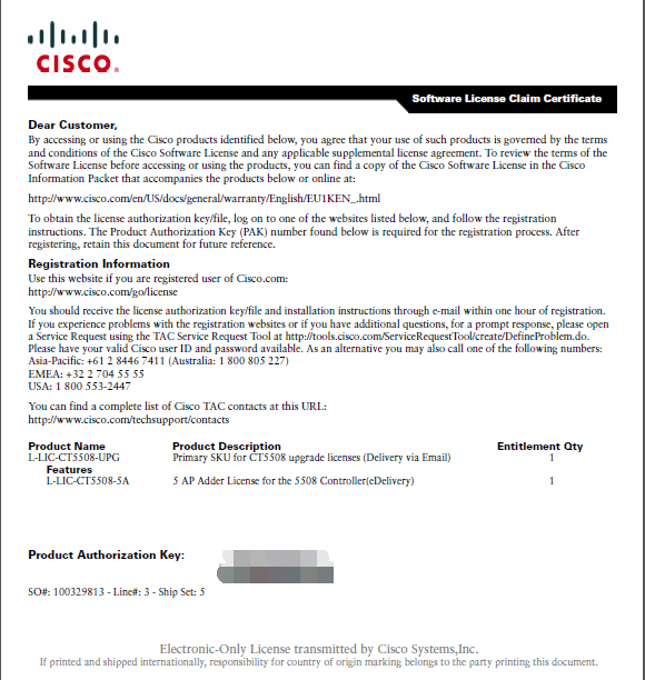 1-7-1-3-	لایسنس  وایرلس کنترلر/ Cisco Wireless Controler Licensing